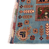 Oriental Area Rug Handmade Blue Geometric 4x7 ft