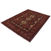 Oriental Area Rug Handmade Multi Geometric 4x7 ft