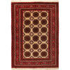 Oriental Area Rug Handmade Beige Geometric 7x10 ft