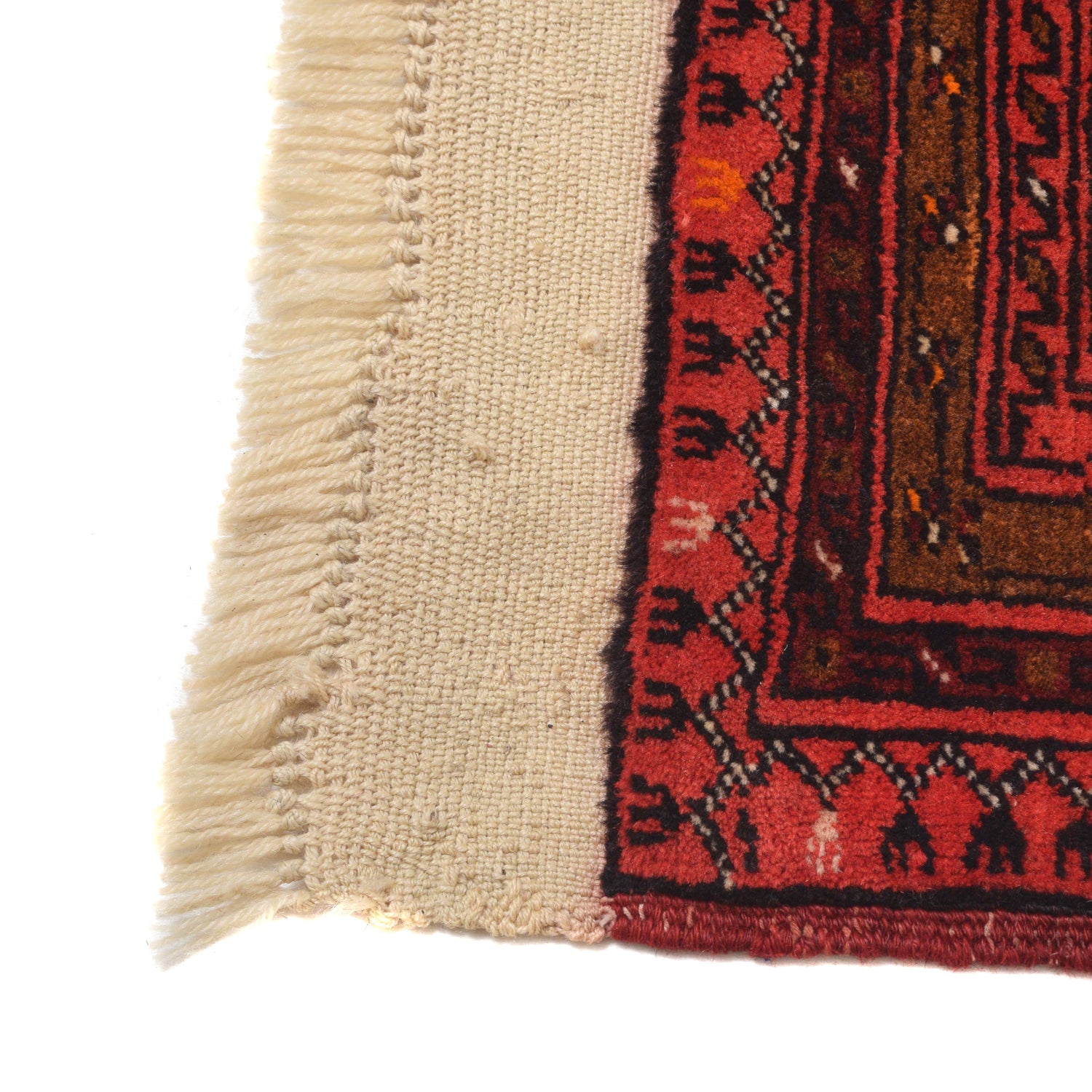 Oriental Area Rug Handmade Beige Geometric 7x10 ft