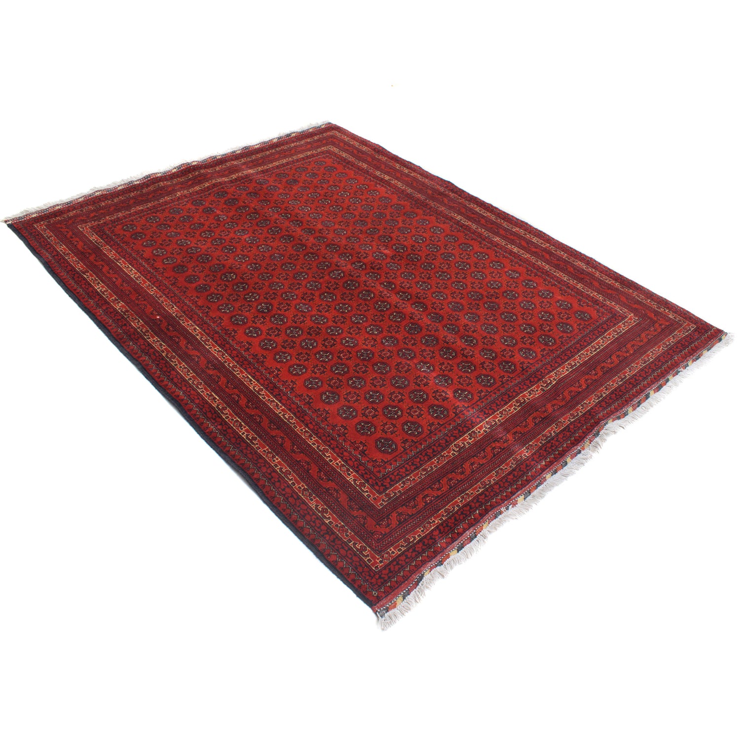 Khoja Roshnai Area Rug Handmade Red Floral 4x7 ft