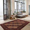 Oriental Area Rug Handmade Multi Geometric 7x10 ft