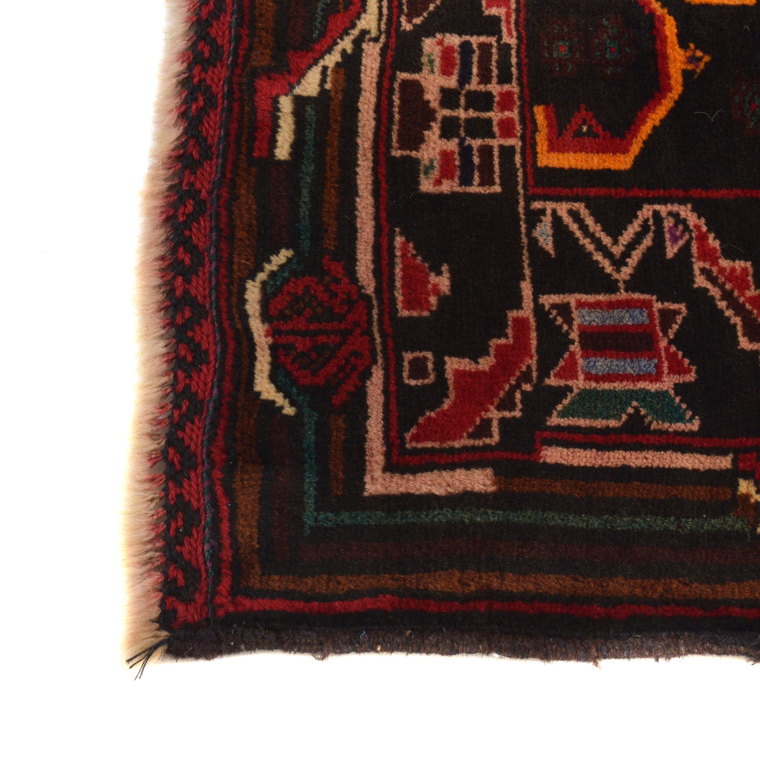 Baluchi Rug Handmade Multi Geometric 3x5 ft