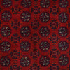 Khoja Roshnai Area Rug Handmade Rich Burgundy Floral 4x7 ft