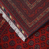 Khoja Roshnai Area Rug Handmade Rich Burgundy Floral 4x7 ft