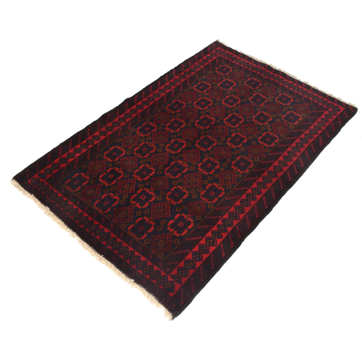 Baluchi Rug Handmade Multi Geometric 2x4 ft