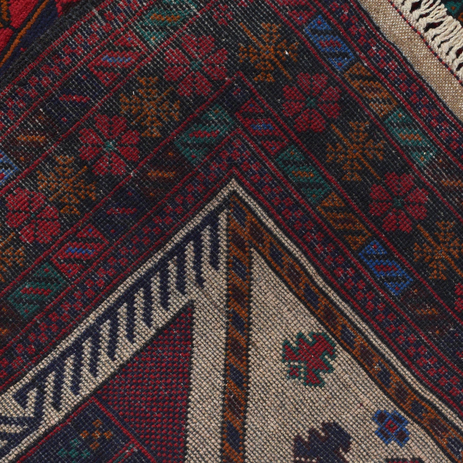 Baluchi Rug Handmade Multi Prayer Design 3x5 ft