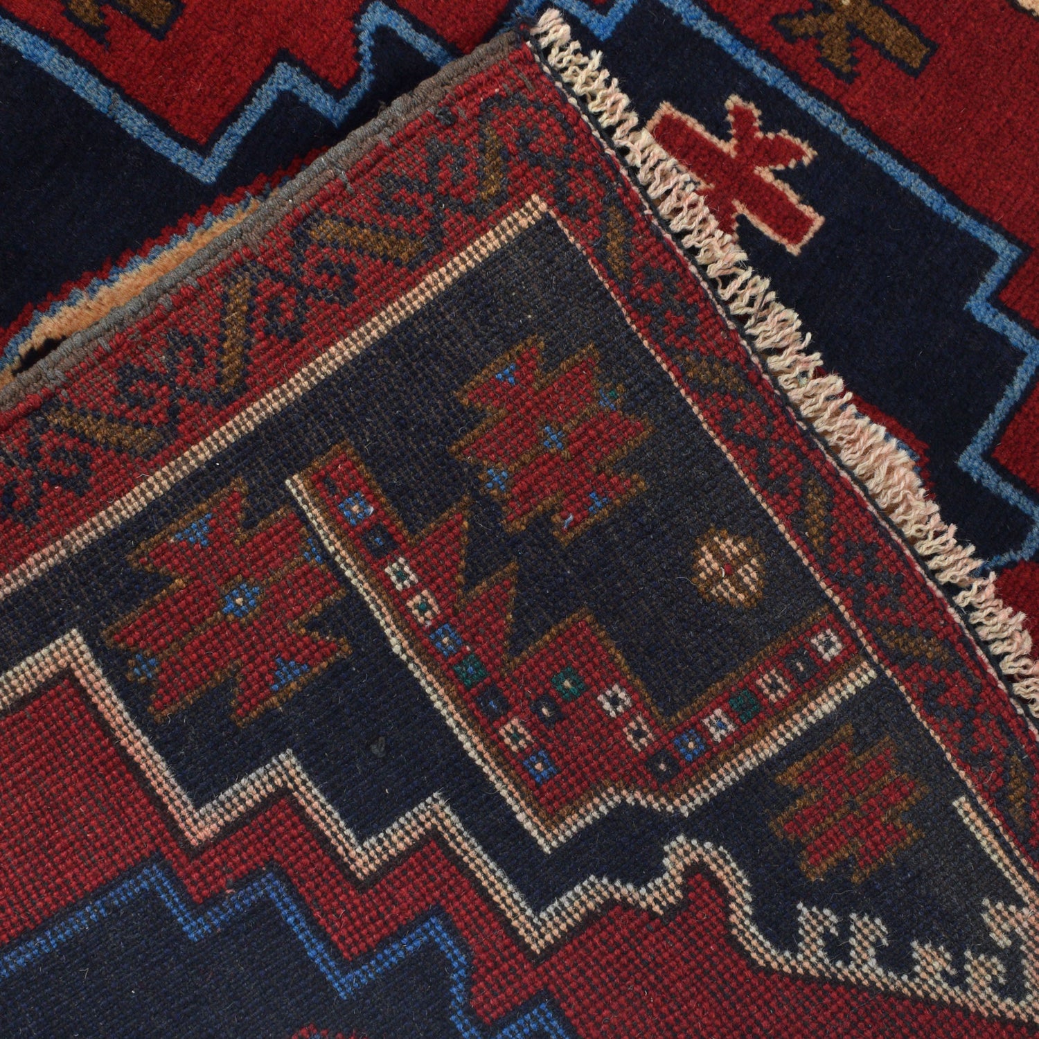 Baluchi Rug Handmade Multi Geometric 3x5 ft