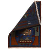 War Area Rug Handmade Blue Rifle 2 x 3 ft