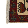War Area Rug Handmade Ivory Gun + Tank + Grenade 2x4 ft