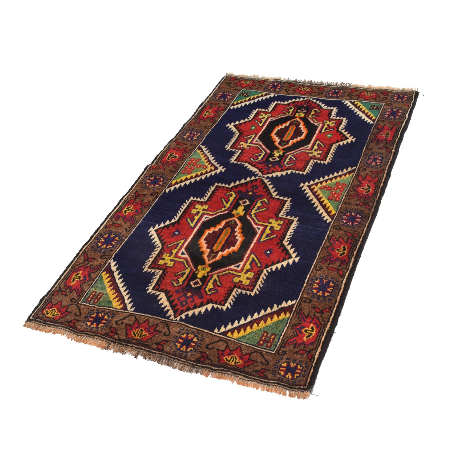 Baluchi Rug Handmade Multi Geometric 3x5 ft