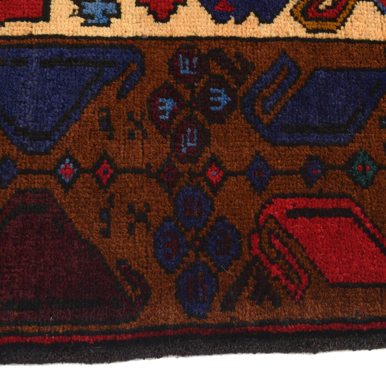 Baluchi Rug Handmade Multi Geometric 3x5 ft