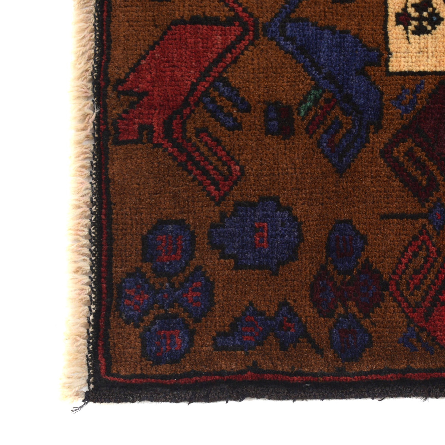 Baluchi Rug Handmade Multi Geometric 3x5 ft