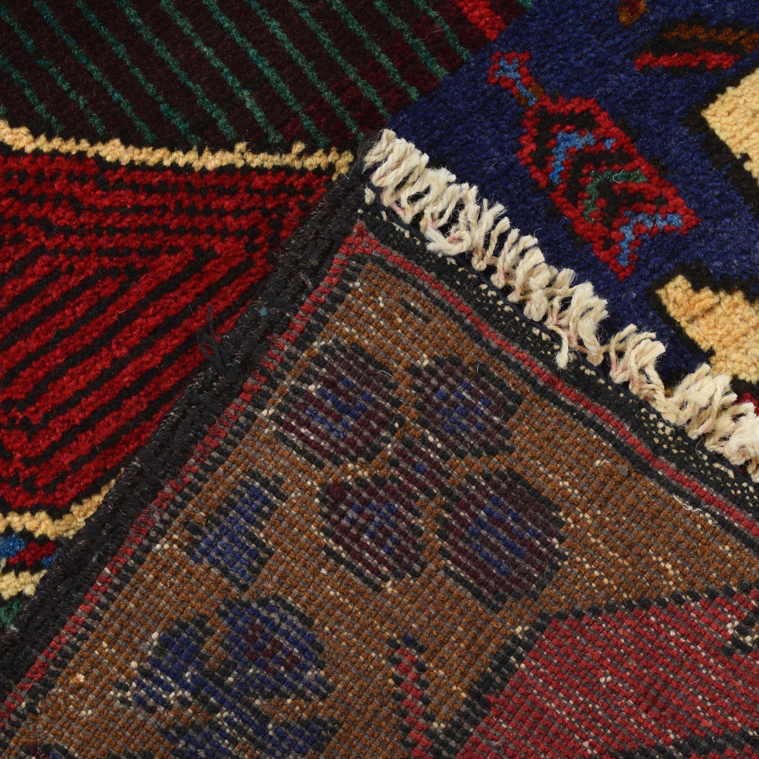 Baluchi Rug Handmade Multi Geometric 3x5 ft