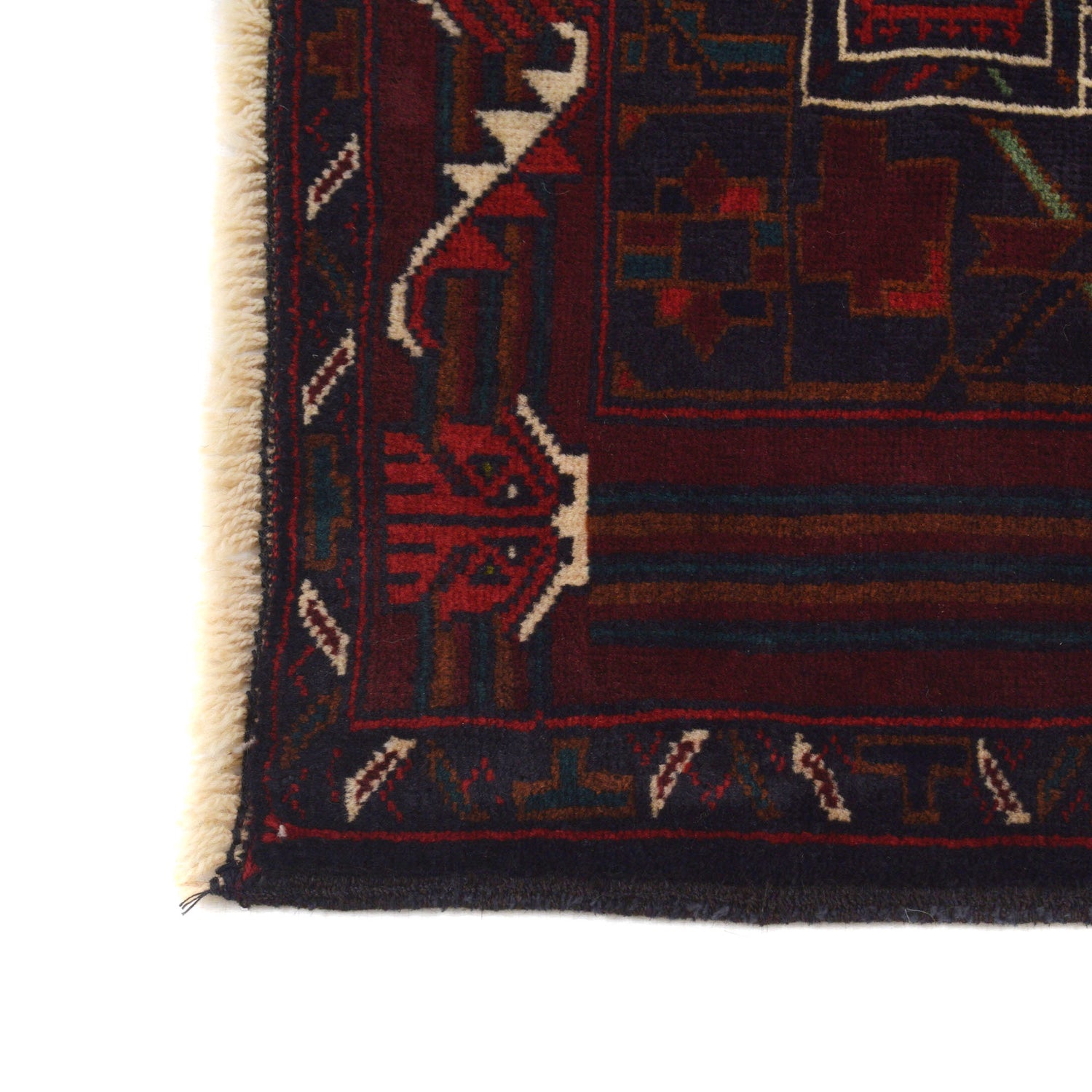 Baluchi Rug Handmade Multi Prayer Design 2x4 ft