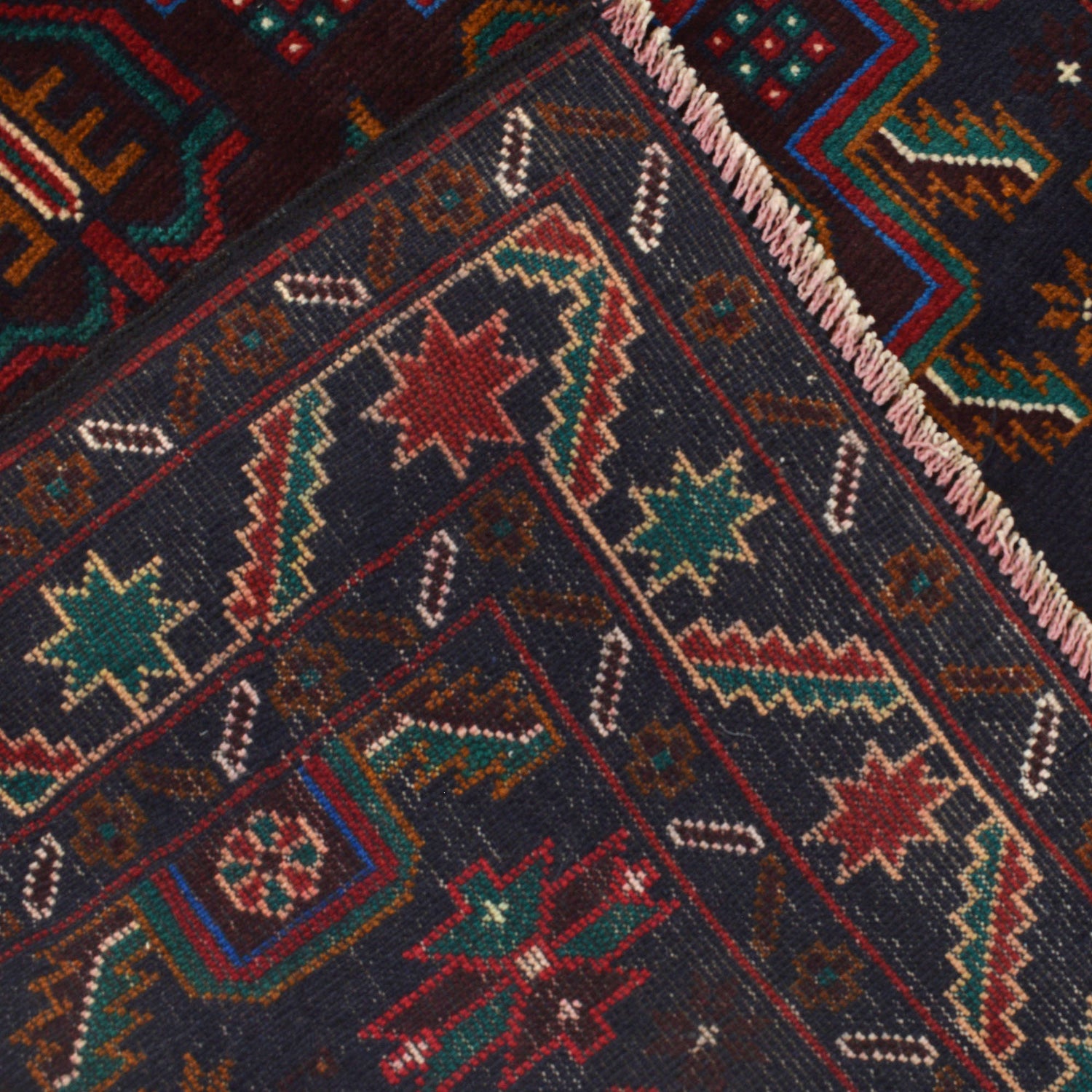 Baluchi Rug Handmade Multi Geometric 3x5 ft