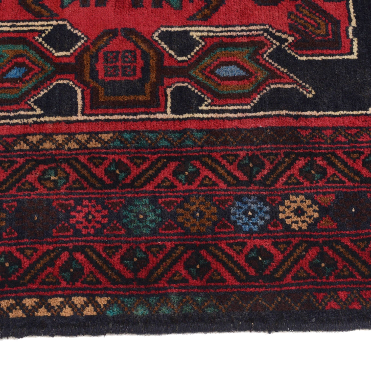 Baluchi Rug Handmade Multi Geometric 3x5 ft