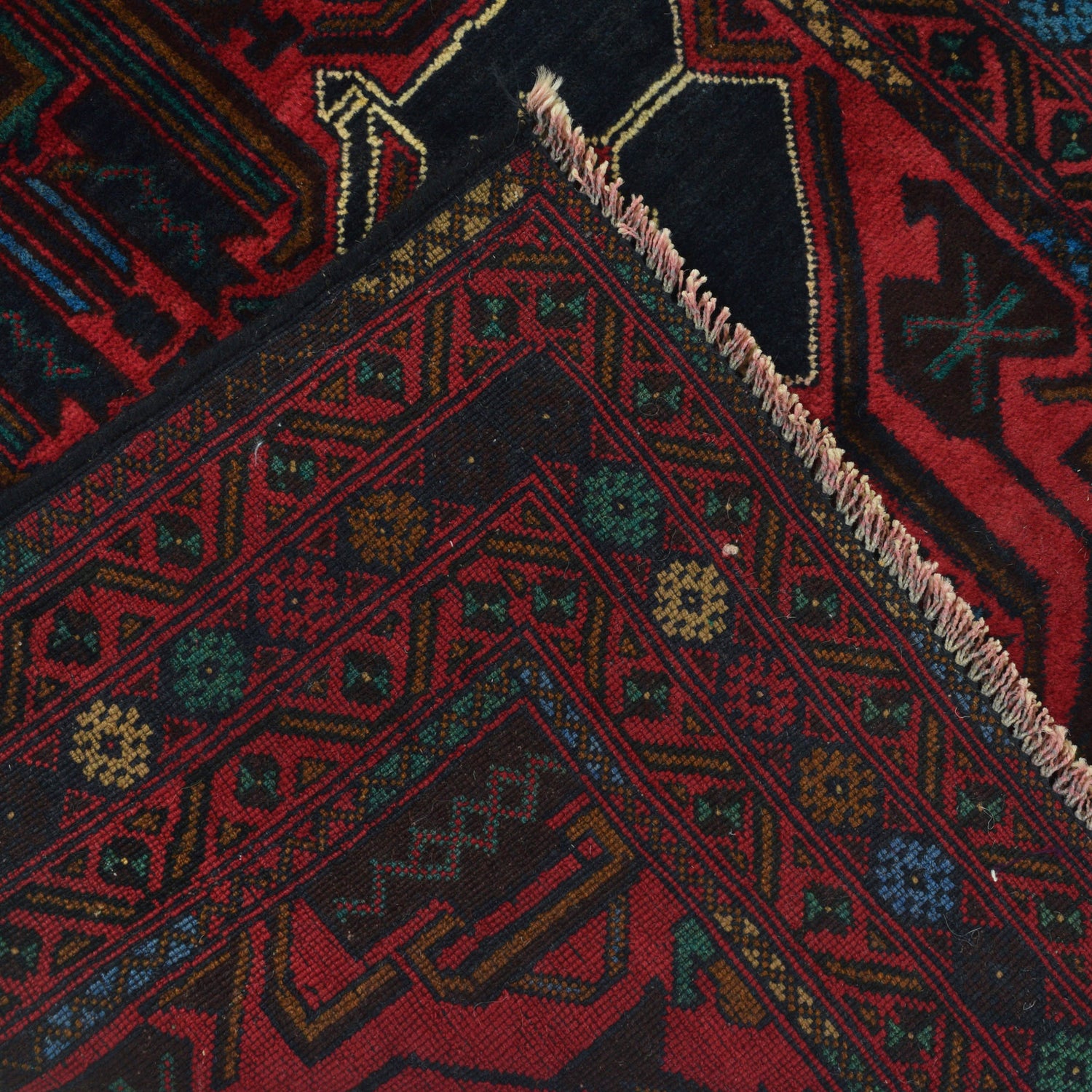 Baluchi Rug Handmade Multi Geometric 3x5 ft