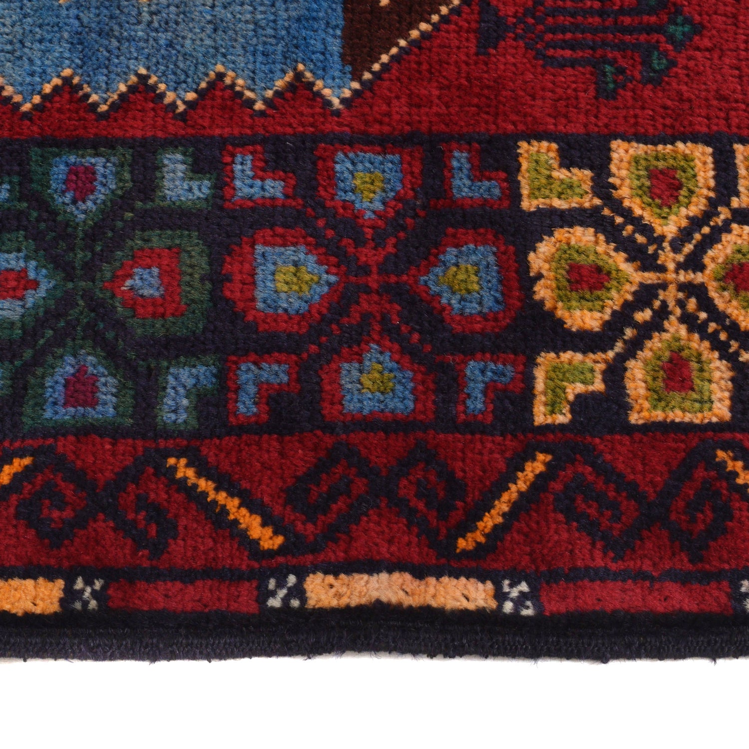 Baluchi Rug Handmade Multi Geometric 3x5 ft