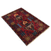 Baluchi Rug Handmade Multi Geometric 3x5 ft