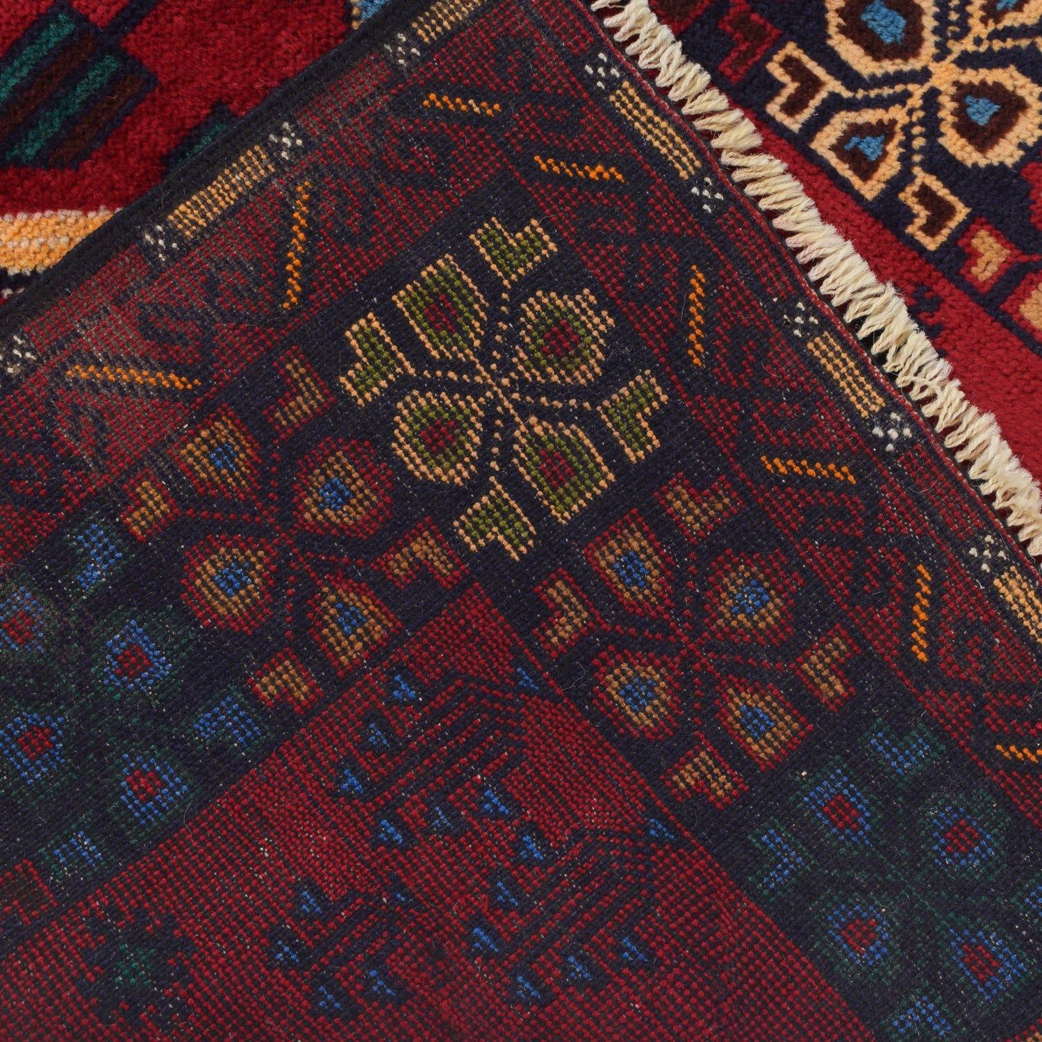 Baluchi Rug Handmade Multi Geometric 3x5 ft