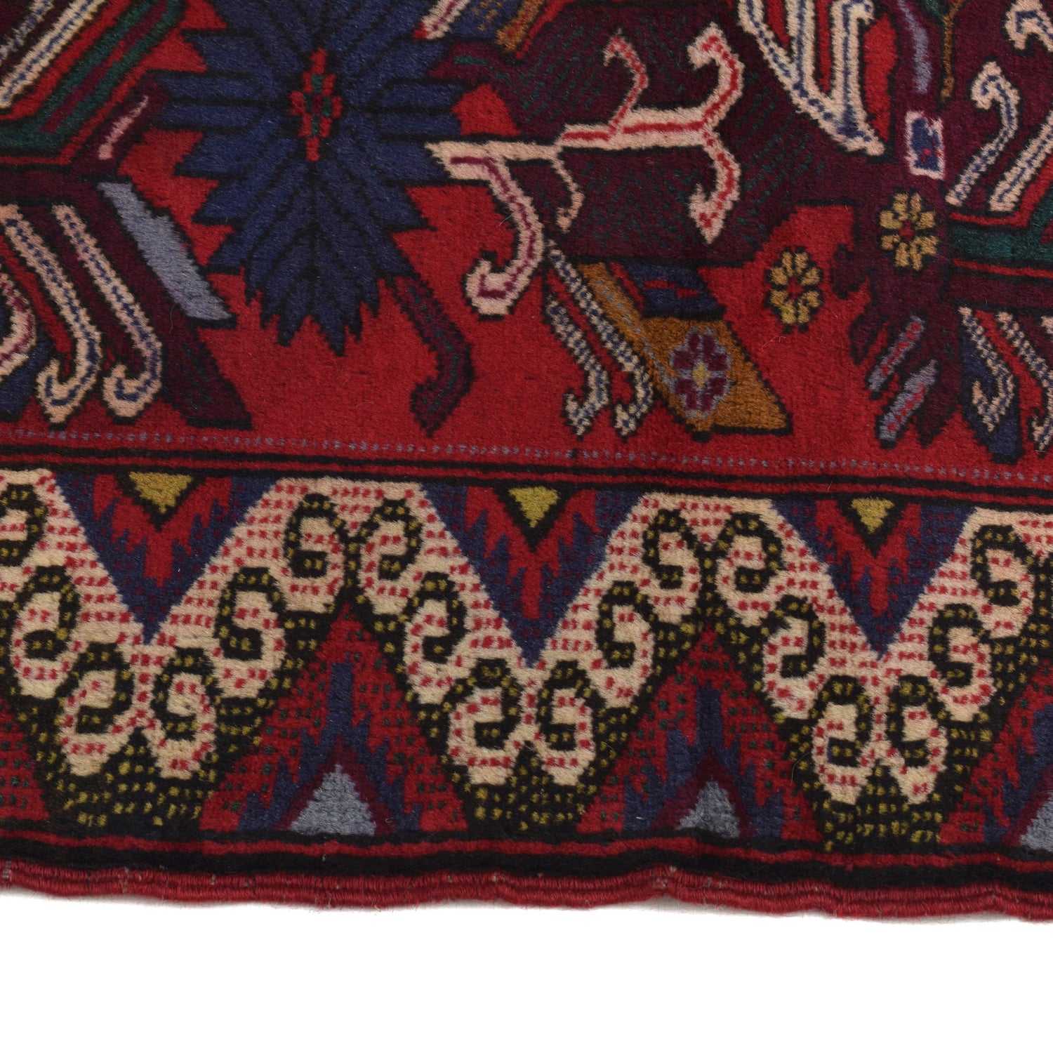 Baluchi Rug Handmade Multi Geometric 2x4 ft
