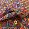 Laghari Kilim Area Rug Handmade Multi Geometric 4x7 ft