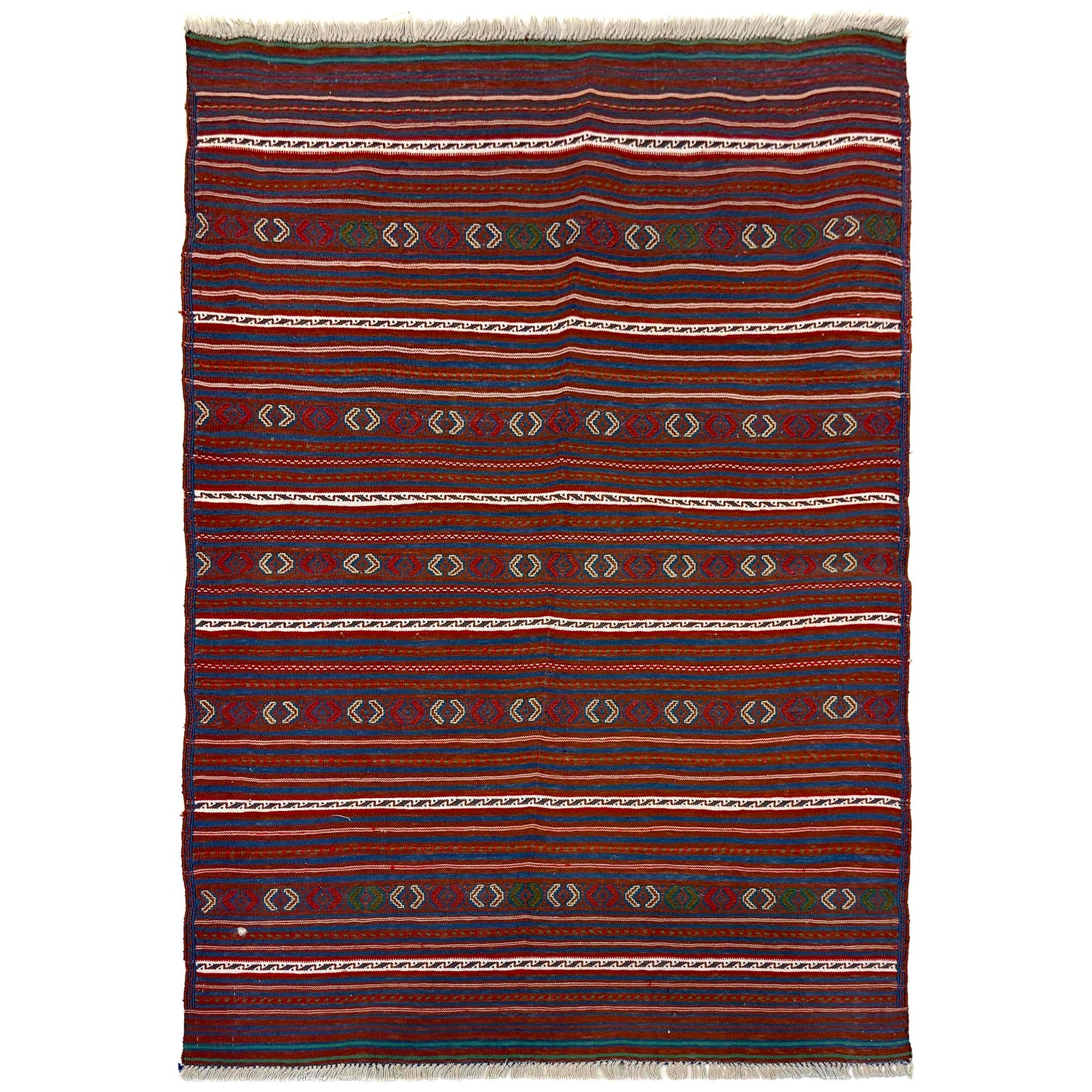 Laghari Kilim Area Rug Handmade Multi Geometric 3x5 ft