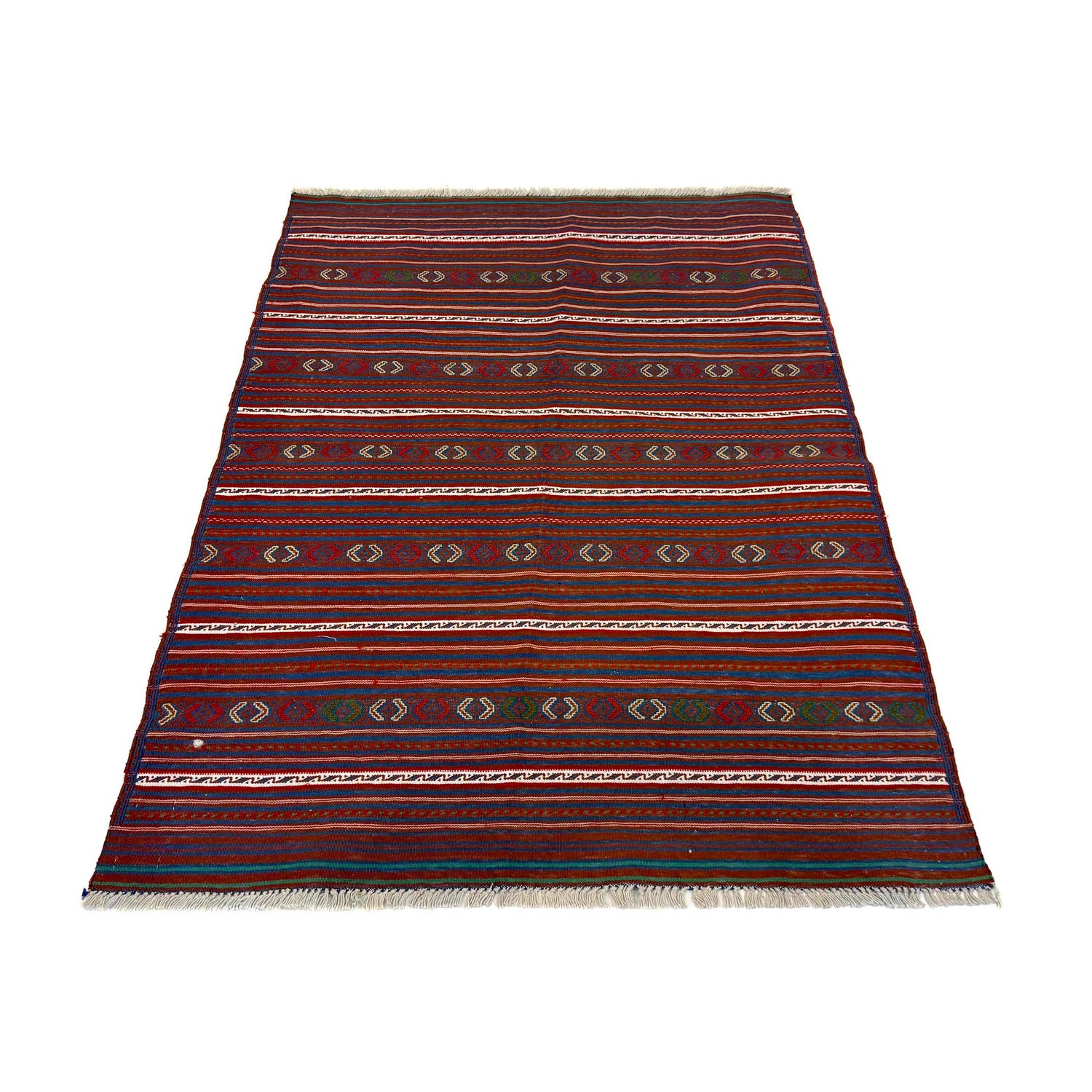 Laghari Kilim Area Rug Handmade Multi Geometric 3x5 ft