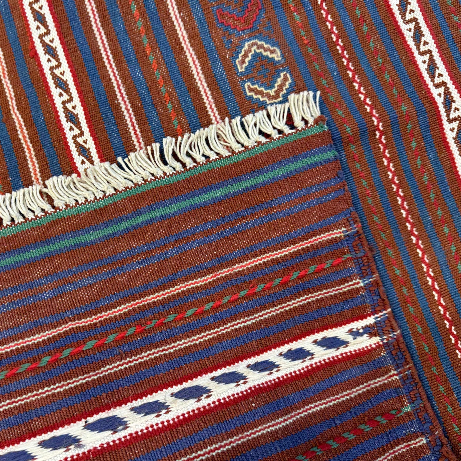 Laghari Kilim Area Rug Handmade Multi Geometric 3x5 ft