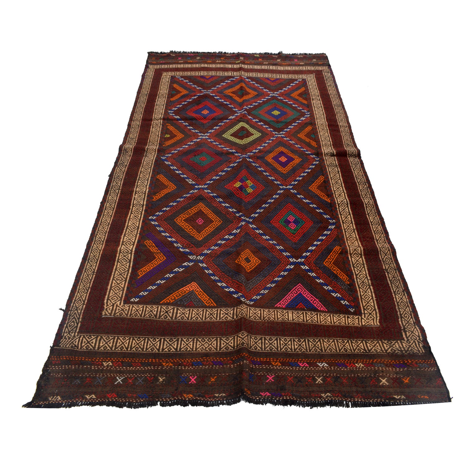 Suzuni Kilim Runner Handmade Multi 6x9 ft
