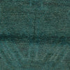 Overdyed Area Rug Handmade Blue Geometric 2x4 ft