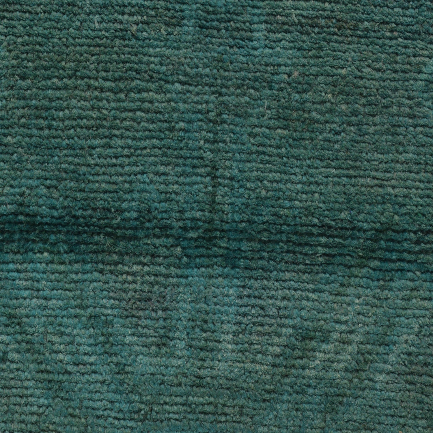 Overdyed Area Rug Handmade Blue Geometric 2x4 ft
