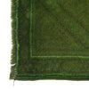Overdyed Area Rug Handmade Green Geometric 3x5 ft