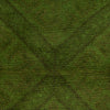Overdyed Area Rug Handmade Green Geometric 3x5 ft
