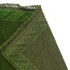 Overdyed Area Rug Handmade Green Geometric 3x5 ft