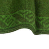 Overdyed Area Rug Handmade Green Geometric 3x5 ft