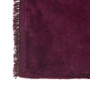 Overdyed Area Rug Handmade Purple Geometric 3x5 ft