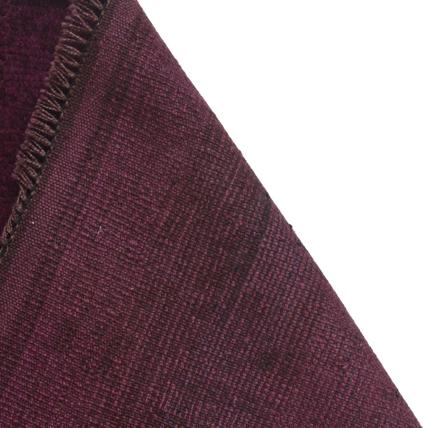 Overdyed Area Rug Handmade Purple Geometric 3x5 ft