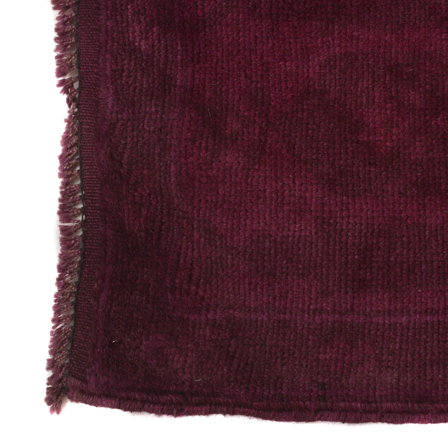 Overdyed Area Rug Handmade Purple Geometric 2x4 ft