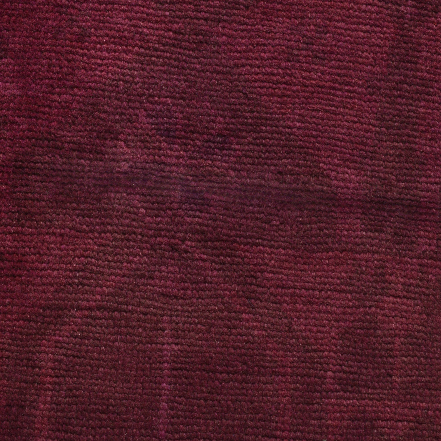 Overdyed Area Rug Handmade Purple Geometric 2x4 ft