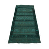 Overdyed Area Rug Handmade Green Geometric 3x5 ft