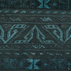 Overdyed Area Rug Handmade Green Geometric 3x5 ft