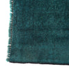 Overdyed Area Rug Handmade Blue Geometric 2x4 ft