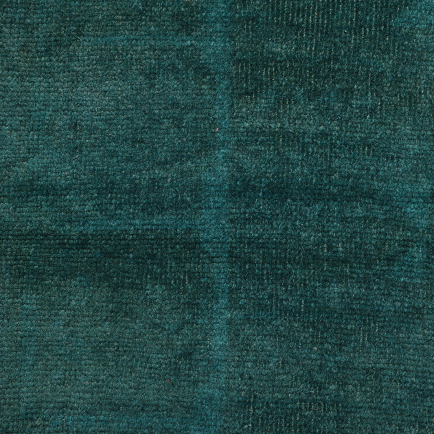 Overdyed Area Rug Handmade Blue Geometric 2x4 ft