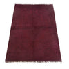 Overdyed Area Rug Handmade Purple Geometric 3x5 ft