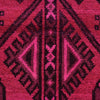 Overdyed Area Rug Handmade Pink Geometric 3x5 ft