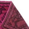 Overdyed Area Rug Handmade Pink Geometric 3x5 ft