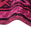 Overdyed Area Rug Handmade Pink Geometric 3x5 ft