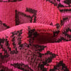 Overdyed Area Rug Handmade Pink Geometric 3x5 ft